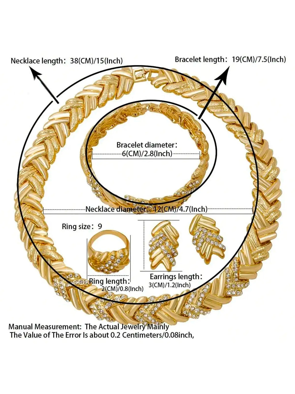 Dubai Luxury Gold Jewelry Set