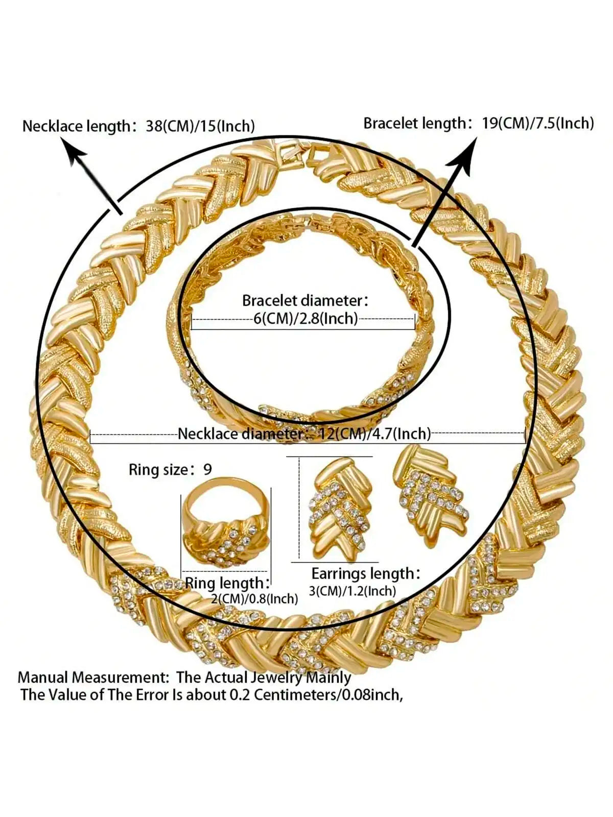 Dubai Luxury Gold Jewelry Set