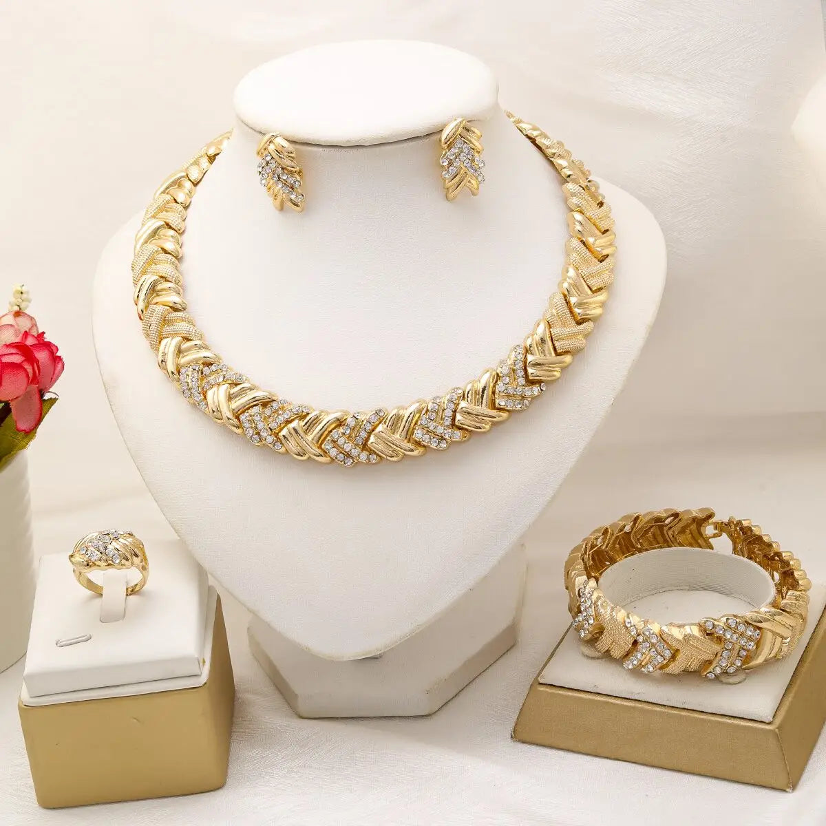 Dubai Luxury Gold Jewelry Set